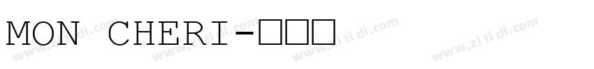 MON CHERI字体转换